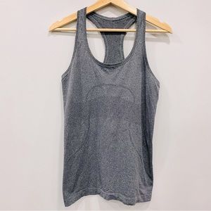 LULULEMON Sz 8 Run Swiftly Racerback Running Training Tank in Charcoal Gray